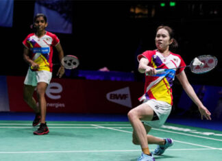 Pearly Tan/Thinaah Muralitharan make 2021 Indonesia Masters quarter-finals. (photo: Shi Tang/Getty Images)