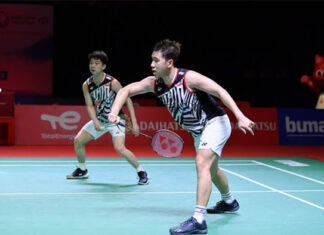 Kevin Sanjaya Sukamuljo/Marcus Fernaldi Gideon enter the 2021 Indonesia Masters finals. (photo: PBSI)
