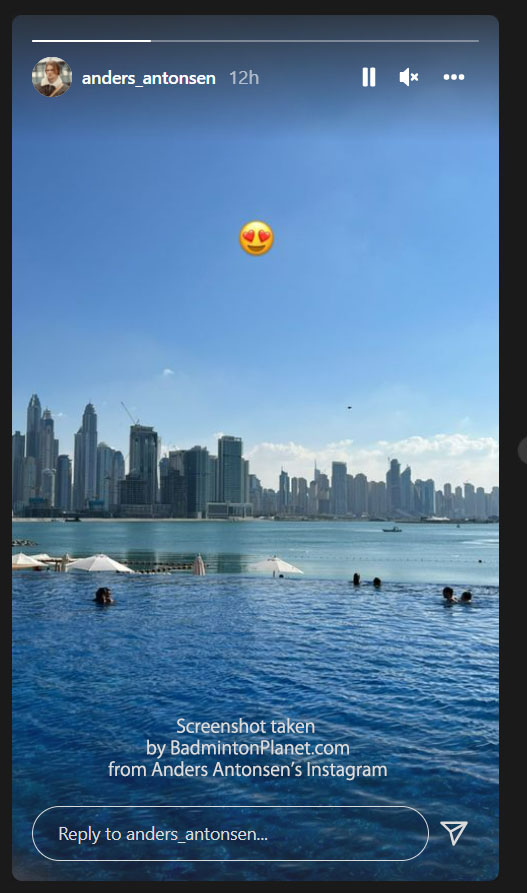 Scenery of Dubai from Instagram story of Anders Antonsen. (photo: Anders Antonsen's Instagram)