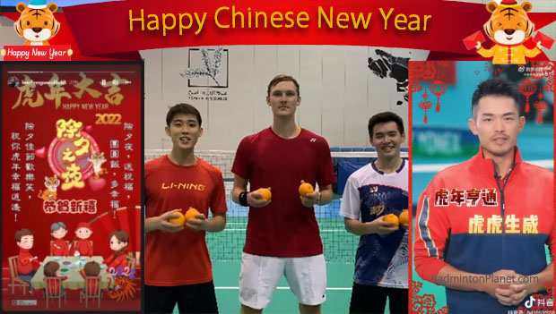 Lee Chong Wei, Lin Dan, Loh Kean Yew, Viktor Axelsen, Cheam June Wei send Lunar New Year Greetings. (photo: Lee Chong Wei, Loh Kean Yew, Viktor Axelsen, Cheam June Wei, Lin Dan's social media pages)