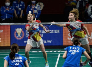 Valeree Siow/Pearly Tan are doing surprisingly well at the 2022 Badminton Asia Team Championships (BATC). (photo: Bernama)