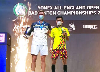 Viktor Axelsen defeats Lakshya Sen to win the second All England title. (photo: BWF)