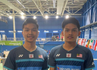 Junaidi Arif/Muhammad Haikal Shock Christo Popov/Toma Junior Popov To enter 2022 Orleans Masters 2nd round. (photo: BAM)
