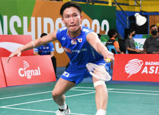Kento Momota suffers shock exit in Manila, at the 2022 Badminton Asia Championships. (photo: AFP)