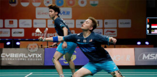 Aaron Chia/Soh Wooi Yik are going to take on Goh Sze Fei/Nur Izzuddin in the 2022 Badminton Asia Championships Semis. (photo: Bernama)