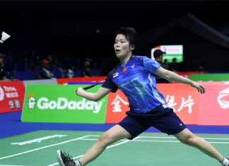 Goh Jin Wei through to the 2022 Kore Open quarter-finals. (photo: Shi Tang/Getty Images)