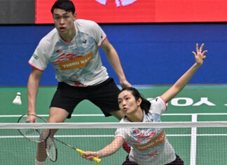 Tan Kian Meng/Lai Pei Jing enter the Korea Open semi-finals. (photo: AFP)