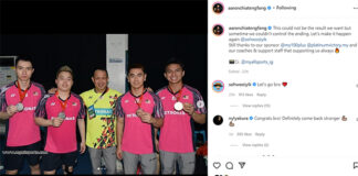 Aaron Chia is upbeat despite the 2022 Badminton Asia Championships final loss. (photo: Aaron Chia's Instagram)