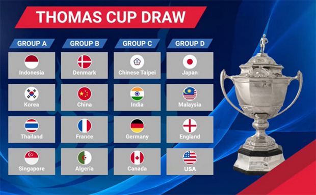 USA replaces New Zealand in Group D of the 2022 Thomas Cup Finals. (photo: updated using photo from BWF)