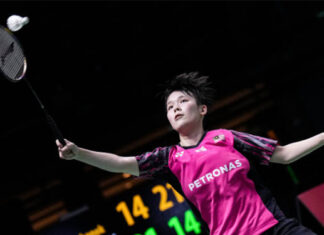 Goh Jin Wei survives a three-set battle to enter the Italian International quarter-finals. (photo: Shi Tang/Getty Images)