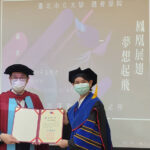 Tai Tzu Ying accepts her Ph.D. degree from the University of Taipei. (photo: University of Taipei)