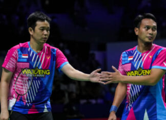 Hendra Setiawan/Mohammad Ahsan are one match away from their first title in 2022. (photo: Shi Tang/Getty Images)