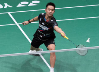 Soong Joo Ven is set to play Chou Tien Chen in the 2022 Taipei Open semi-finals. (photo: Xinhua)