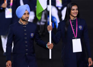 PV Sindhu is the flag bearer for India at the 2022 Birmingham Commonwealth Games. (photo: Alex Davidson/Getty Images)