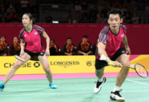 Chan Peng Soon/Cheah Yee See scored the first point for Malaysia in the 2022 Commonwealth Games mixed team semi-final. (photo: Alex Livesey/Getty Images)