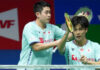 Takuro Hoki/Yugo Kobayashi are expected to claim World No. 1 position from Marcus Gideon/Kevin Sukamuljo next Tuesday. (photo: Shi Tang/Getty Images)