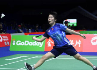 Goh Jin Wei falls short in the 2022 Vietnam Open final. (photo: AFP)