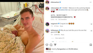 Warmest congratulations to Viktor Axelsen and Rohde Natalia on the birth of their sweet baby girl! (photo: Viktor Axelsen's Instagram)
