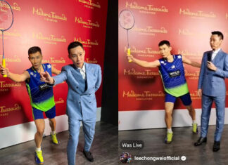 The real Lee Chong Wei looks more handsome than his waxwork figure. (photo: Lee Chong Wei's FB/IG)