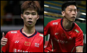 Weng Hong Yang (L) to play Lei Lan Xi in Indonesia International Challenge Final. (photo: Weibo)