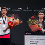 Congratulations to Shi Yuqi (L) for the incredible victory at the 2022 Denmark Open. (photo: Shi Tang/Getty Images)