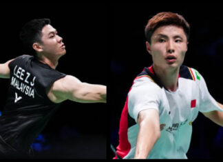 Both Lee Zii Jia (L) & Shi Yuqi suffer first-round exits at the 2022 French Open. (photo: Shi Tang/Getty Images)