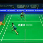 Screenshot 1  – Chou Tien Chen vs. Anthony Sinisuka Ginting in the 2022 Hylo Open final.