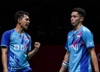 Fajar Alfian/Muhammad Rian Ardianto are the new World No. 1 men's doubles pair. (photo: Shi Tang/Getty Images)