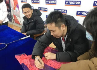 Badminton fans in China are excited to see Hendra Setiawan/Mohammad Ahsan playing at the 2023 China Badminton Super League (CBSL). (photo: Weibo)