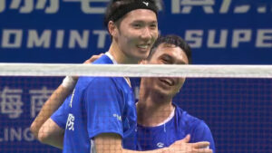 Mohammad Ahsan/Li Junhui beat Liang Wei Keng/Wang Chang at 2023 China Badminton Super League (CBSL).