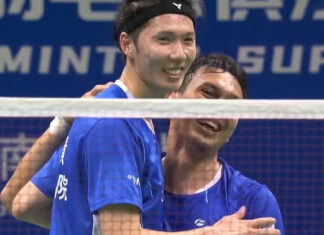 Mohammad Ahsan/Li Junhui beat Liang Wei Keng/Wang Chang at 2023 China Badminton Super League (CBSL).