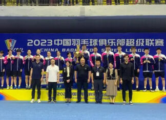 Xiamen wins the 2023 China Badminton Super League (CBSL) Champions after beating Ruichang 3-0. (photo: CBSL)