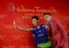 Lee Chong Wei and his wax figure in Kuala Lumpur, Malaysia. (photo: Bernama)