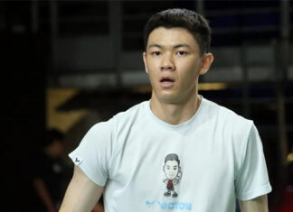 Lee Zii Jia is practicing at Axiata Arena to get ready for the 2023 Malaysia Masters. (photo: Sinchew)