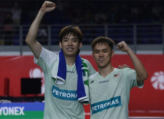 Man Wei Chong/Tee Kai Wun make the 2023 Malaysia Masters final. (photo: Bernama)