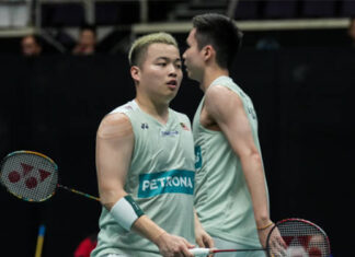 Aaron Chia/Soh Wooi Yik make the 2023 Singapore Open semi-finals. (photo: Shi Tang/Getty Images)