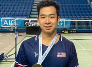 Yeoh Seng Zoe pulls off a huge upset to beat Kanta Tsuneyama in the 2023 Taipei Open second round. (photo: Shi Tang/Getty Images)