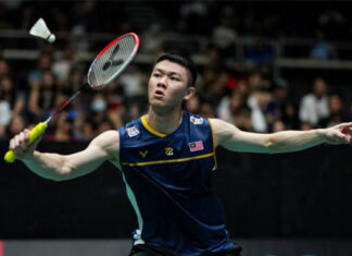 Lee Zii Jia loses to Ng Ka Long in the first round of 2023 Korea Open. (photo: Shi Tang/Getty Images)