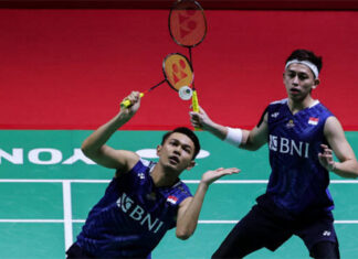 Fajar Alfian/Muhammad Rian Ardianto make the 2023 Korea Open final. (photo: Shi Tang/Getty Images)