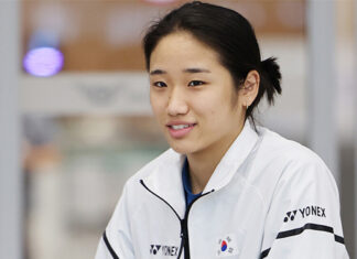 An Se Young lands at Incheon International Airport, Korea on Monday after winning the 2023 China Open. (photo: Yonhap News)