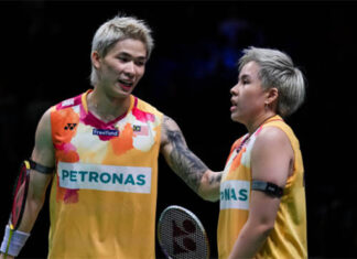 Chen Tang Jie/Toh Ee Wei are rising in the BWF mixed doubles world rankings. (photo: Shi Tang/Getty Images)