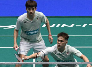 In a riveting first-round upset at the Arctic Open, Man Wei Chong/Tee Kai Wun overshadowed Aaron Chia/Soh Wooi Yik. (photo credit: Shi Tang/Getty Images)