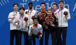 Chirag Shetty/Satwiksairaj Rankireddy clinch the gold medal at the 2022 Asian Games. (Photo: AFP)