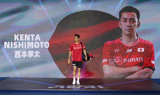 Kenta Nishimoto enters the China Masters final. (photo: Fred Lee/Getty Images) Kenta Nishimoto enters the China Masters final. (photo: Fred Lee/Getty Images)