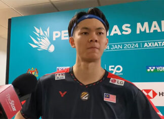 Post-match interview of Lee Zii Jia after his 2024 Malaysia Open first-round exit. (photo: Sinchew)