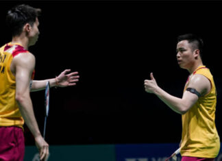 Aaron Chia/Soh Wooi Yik advance to the 2024 India Open semi-finals. (photo: Shi Tang/Getty Images)