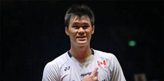 Brian Yang creates an upset by defeating Anthony Sinisuka Ginting in the 2024 Indonesia Masters semi-finals. (photo: AFP)