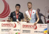 Anders Antonsen (R) and Brian Yang pose for pictures during the award ceremony. (photo: BWF)