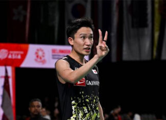 Huge respect to Kento Momota!! (photo: Xinhua)
