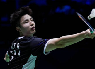 Shi Yuqi to take on Kunlavut Vitidsarn in the 2024 French Open final. (photo: Shi Tang/Getty Images)